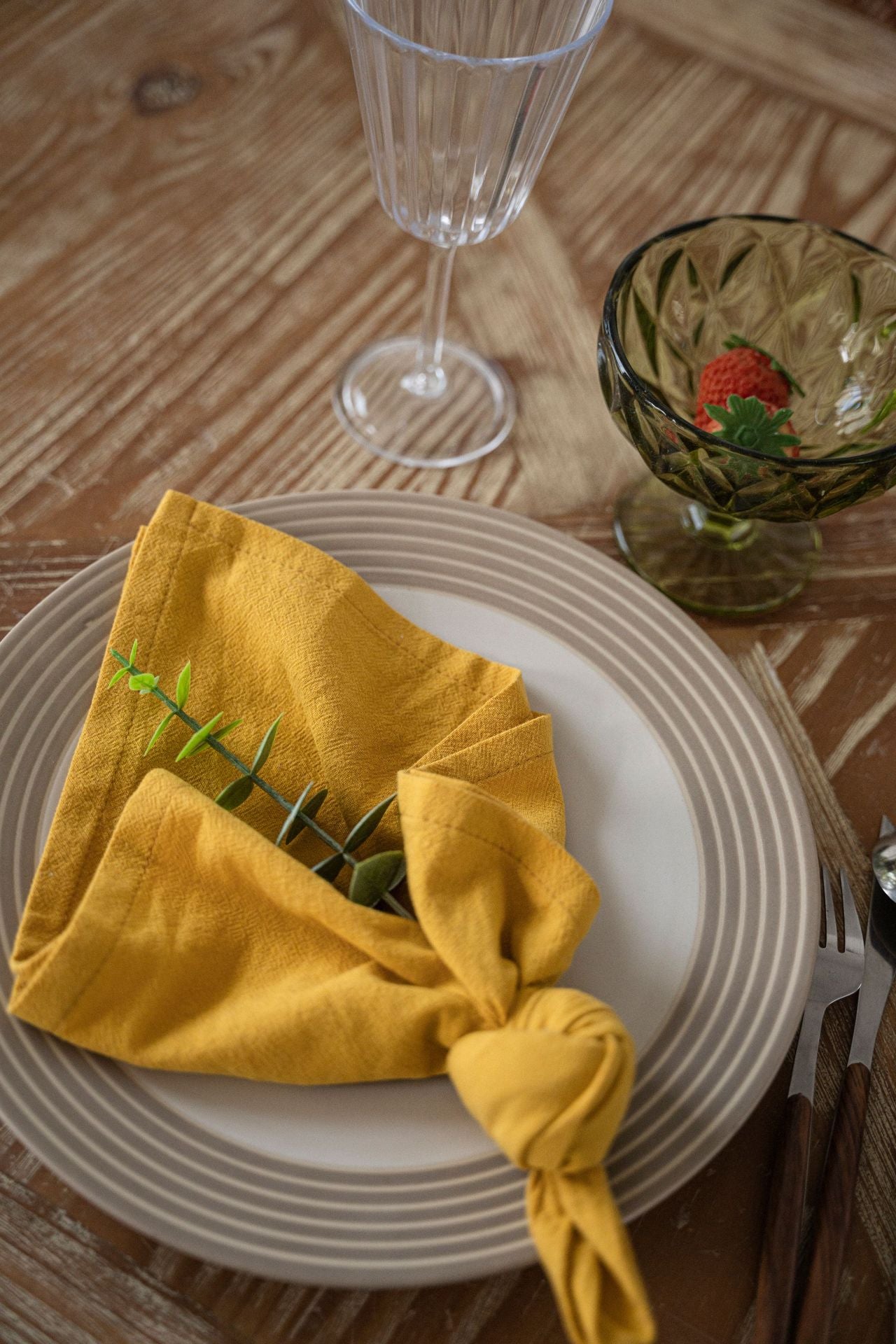 4PCS 40X40CM Plain Washed Cotton Large Napkin Nordic Table Mat Tabletop Food Coffee Decor Kitchen Cloths House Warming Gift - Provence Home Living Store