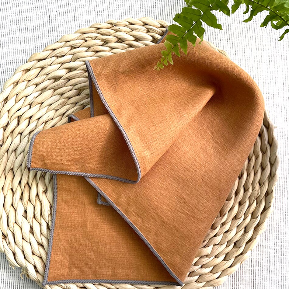 4PCS Pure Linen 100% Napkins Cloths Reusable 40x40cm Soft Comfortable Fabric Kitchen Accessories for Wedding Birthday Parties - Provence Home Living Store