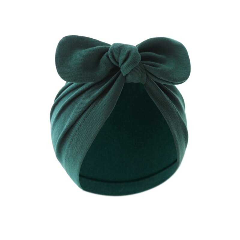 Baby Girls Turban Hat Cute Flower Knot Hospital Hat Ice Silk Newborn Beanie Caps Kids Toddler Elastic Headbands Hair Accessories - Provence Home Living Store