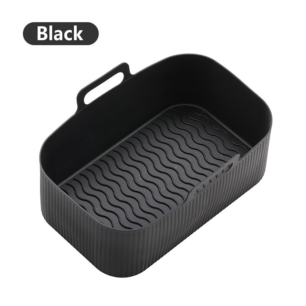 Airfryer Silicone Pot Rectangle Oven Air Fryer Silicone Baking Tray Mold Basket Reusable Liner Mat Pans Kitchen Accessories - Provence Home Living Store