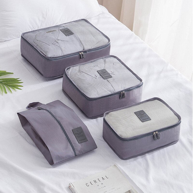 7PCS Protable Travel Storage Bag Set Large Capacity Suitcase Packing Storage Cases Luggage Organizer Clothes Shoes Tidy Pouch - Provence Home Living Store