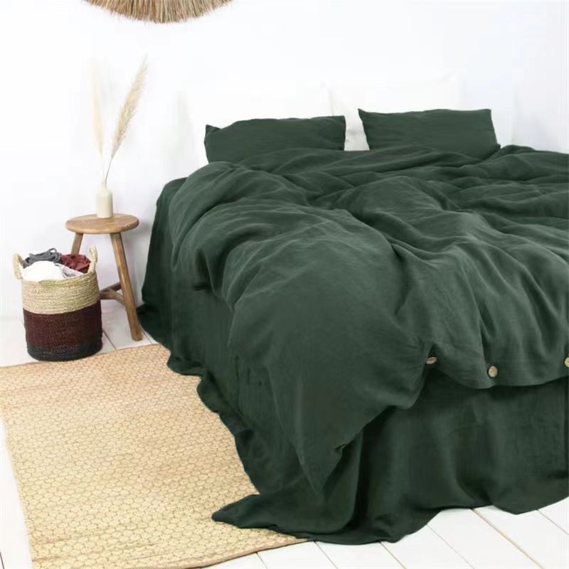 100% French Linen Natural Duvet Cover Soft Comfortable Quilt Comforter Cover Queen Durable Healthy Home Textiles Bedding - Provence Home Living Store