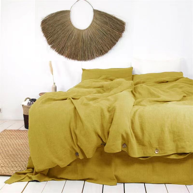 100% French Linen Natural Duvet Cover Soft Comfortable Quilt Comforter Cover Queen Durable Healthy Home Textiles Bedding - Provence Home Living Store