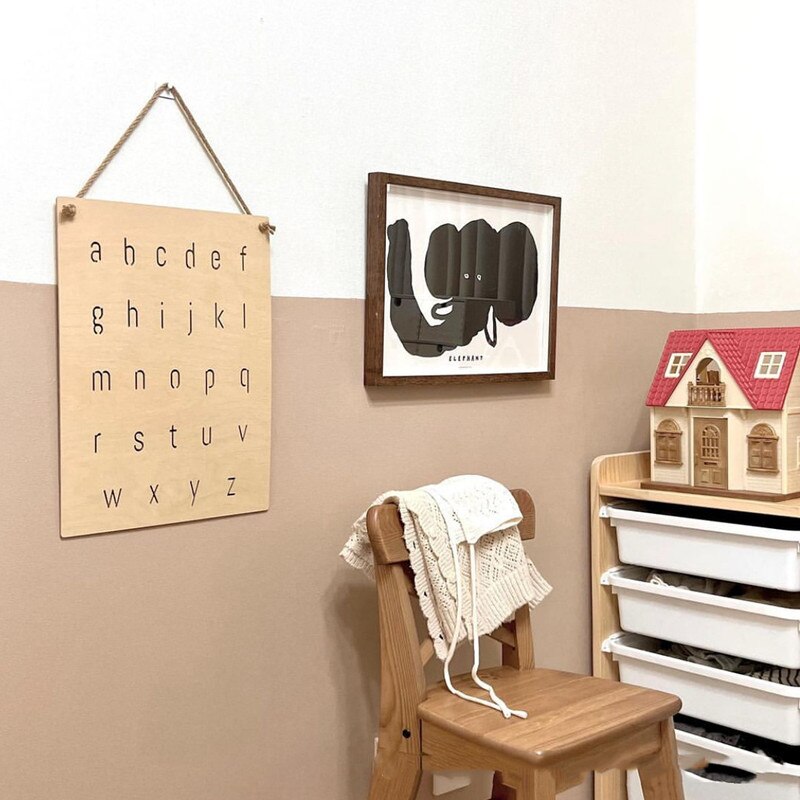 INS Nordic Wooden ABC Alphabet Slogan Cardboard Letter Number Wood Chip Wall Hanging Ornaments Kids Room Decorations Photo Props - Provence Home Living Store