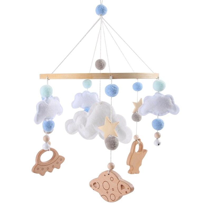 Baby Bed Bell Wood Mobile Toddler Rattles Toys Crib Bell Rattles Boho Style Kids Musical Toys 0-12 Months For Baby Newborn Gifts - Provence Home Living Store