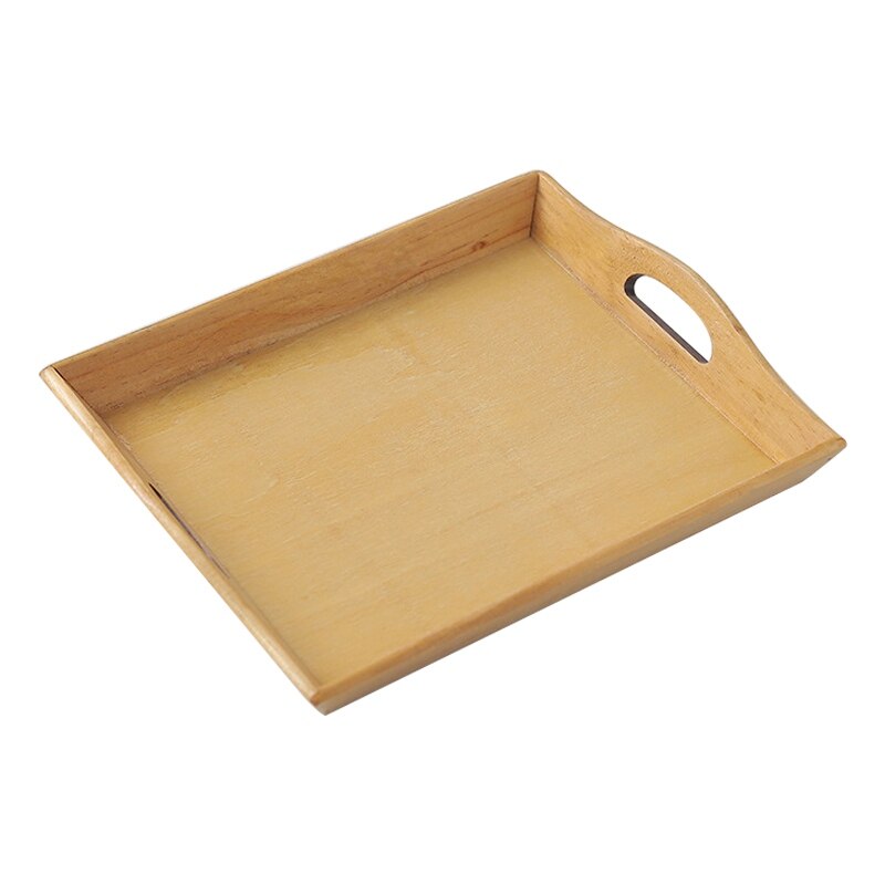 Bamboo Wooden Rectangular Tea Tray Solid Wood Tray Food Serving Tray Kung Fu Tea Cup Tray Wooden Hotel Dinner Plate Tableware - Provence Home Living Store