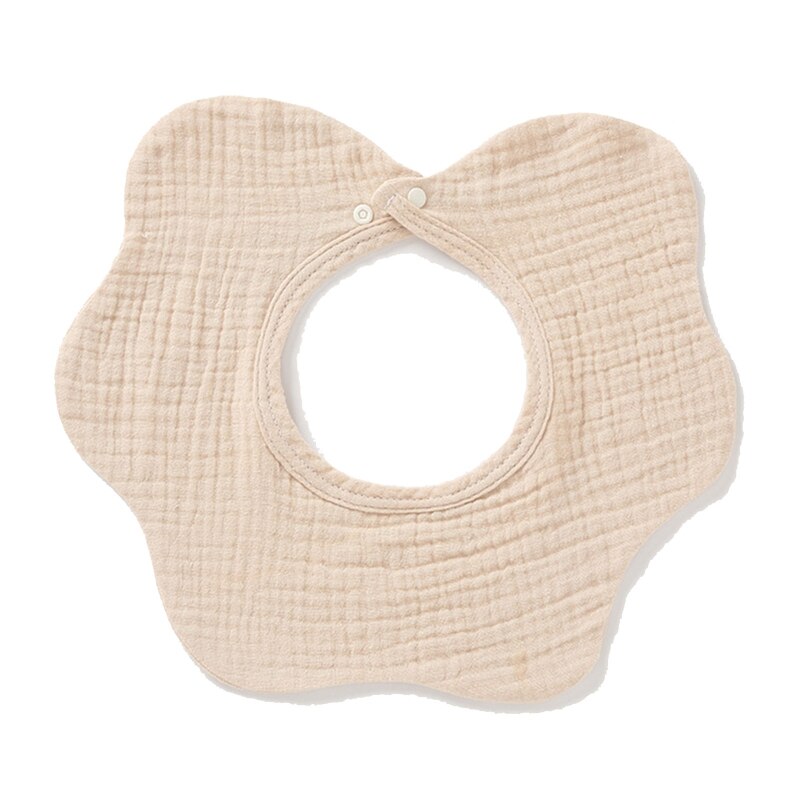 360 Degree Rotation Newborn Burp Cloth Solid Color Baby Flower Shape Feeding Bib Pure Cotton Adjustable Saliva Towel Apron Bibs - Provence Home Living Store