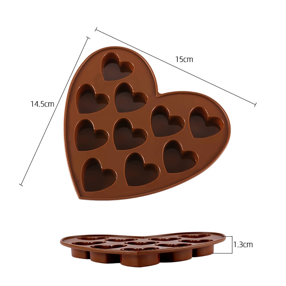 Silicone Cake Mold 10-Cavity Love Heart Shaped DIY Silicone Molds Fondant Cake Chocolate Mold For Kitchen Accessories Mold - Provence Home Living Store