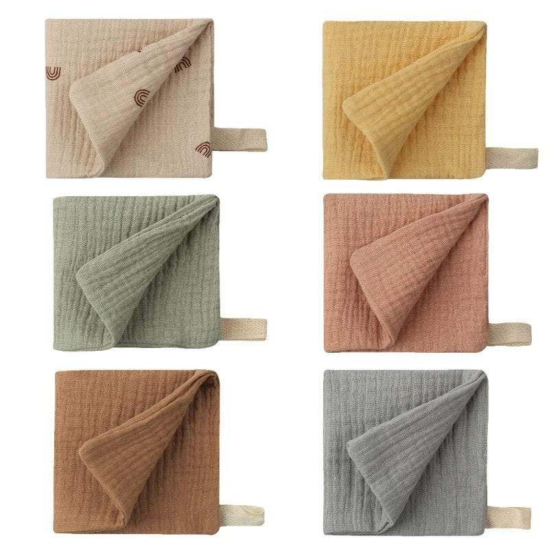 5 Pcs/set Soft Cotton Baby Face Towel Bath Towel Absorbent Gauze Newborn Burp Cloths Kids Washcloth Handkerchief Feeding Towel - Provence Home Living Store