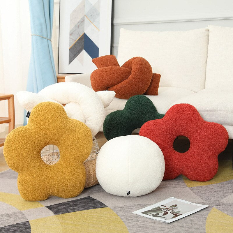 INS Nordic Luxury Flower Knot Ball Plush Pillow Baby Bed Cushion Living Room Sofa Decorative Throw Pillows Kids Toys Photo Props - Provence Home Living Store