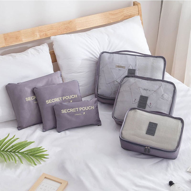 7PCS Protable Travel Storage Bag Set Large Capacity Suitcase Packing Storage Cases Luggage Organizer Clothes Shoes Tidy Pouch - Provence Home Living Store