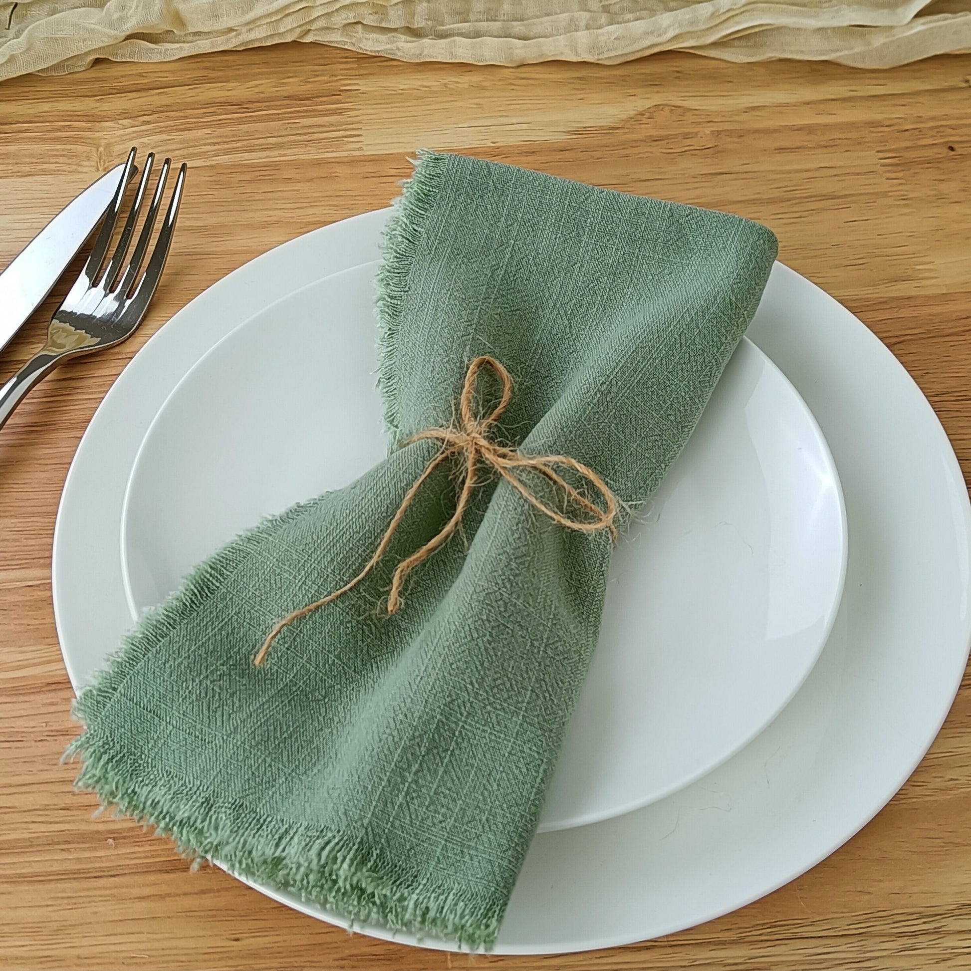 Bridal Shower Tassel Linen Cotton Cloth Napkins,for Dinners Parties Decoration Christmas Table Personalized Wedding Event Design - Provence Home Living Store