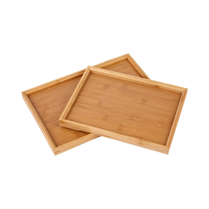 Wood Tea Tray Rectangular Bamboo Kung Fu Tea Tray Solid Wood Household Water Cup Tray Japanese Wooden Bread Wooden Dinner Plate - Provence Home Living Store