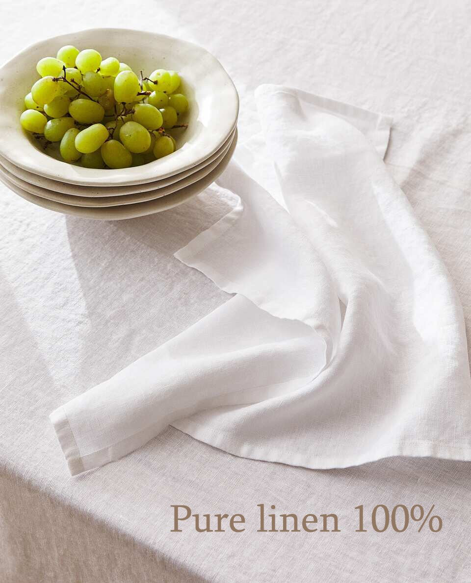 High Quality 100% Linen Napkins Restaurant Wedding Dinner Solid Color Cloth Pure Linen Classical Custom Home Table Napkin - Provence Home Living Store