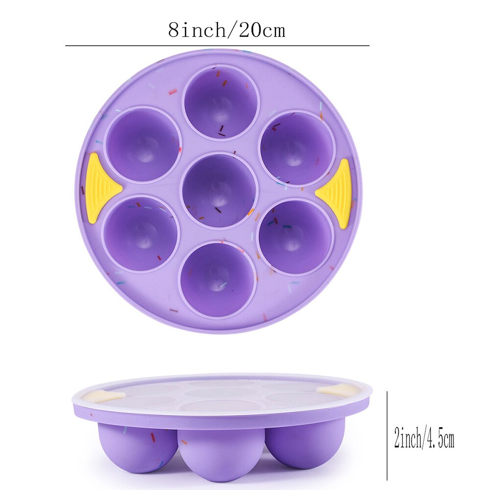 7-Hole Silicone Cake Mold Air fryer Accessories Microwave Oven Baking Mold Food Grade Baking Cake Silicone Mold Baking Tools - Provence Home Living Store