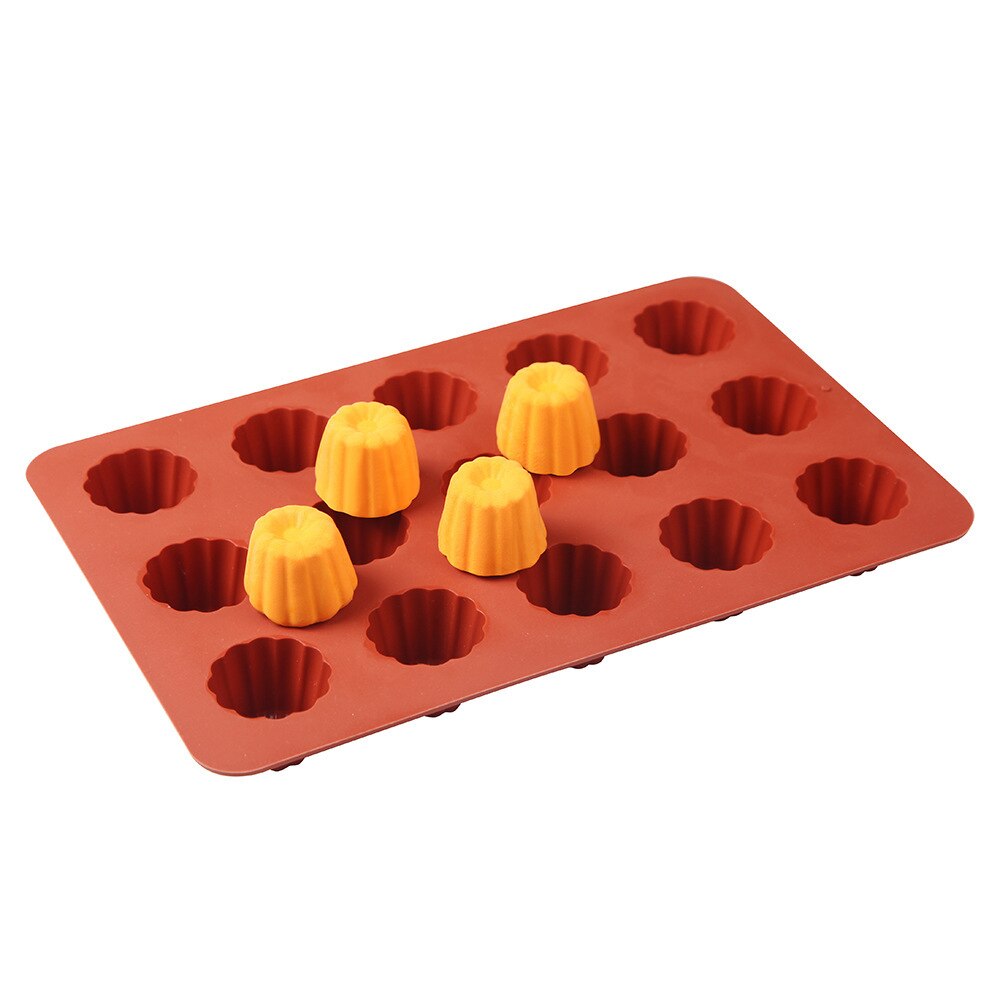 15 Holes Caneles Silicone Cake Mold Muffin Cupcake Baking Tray 3D Pudding Mousse Decorating Mold DIY Baking Kitchen Accessories - Provence Home Living Store