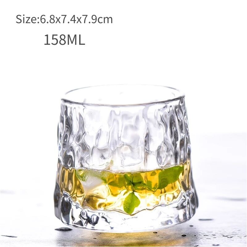 Whiskey Glass Creative Rotating Wine Glass Crystal Tumbler Beer Drinkware Old Fashioned Rocks Glasses Brandy Wine Cup - Provence Home Living Store