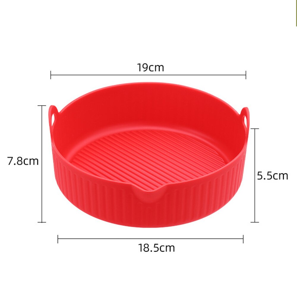 Round Air Fryers Oven Baking Tray Fried Chicken Basket Mat Air Fryer Silicone Pot Replacement Grill Pan Kitchen Accessories - Provence Home Living Store