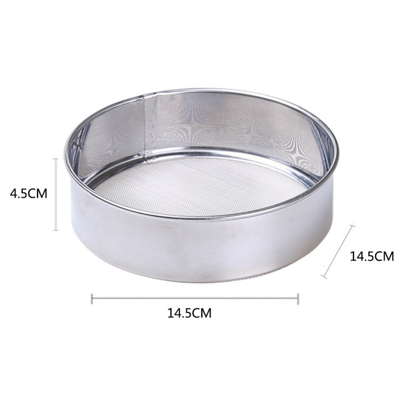 304 Stainless Steel Flour Sifter Ultra-fine 40 Mesh Filter Kitchen Baking Tools Kitchen Mesh Flour Sieve Sifters Shakers - Provence Home Living Store