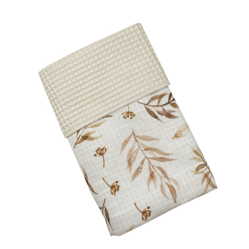 Soft Cotton Muslin Waffle Baby Blanket Floral Newborn Swaddle Blanket for Infant Swaddling Receiving Wrap Breastfeeding Towel - Provence Home Living Store