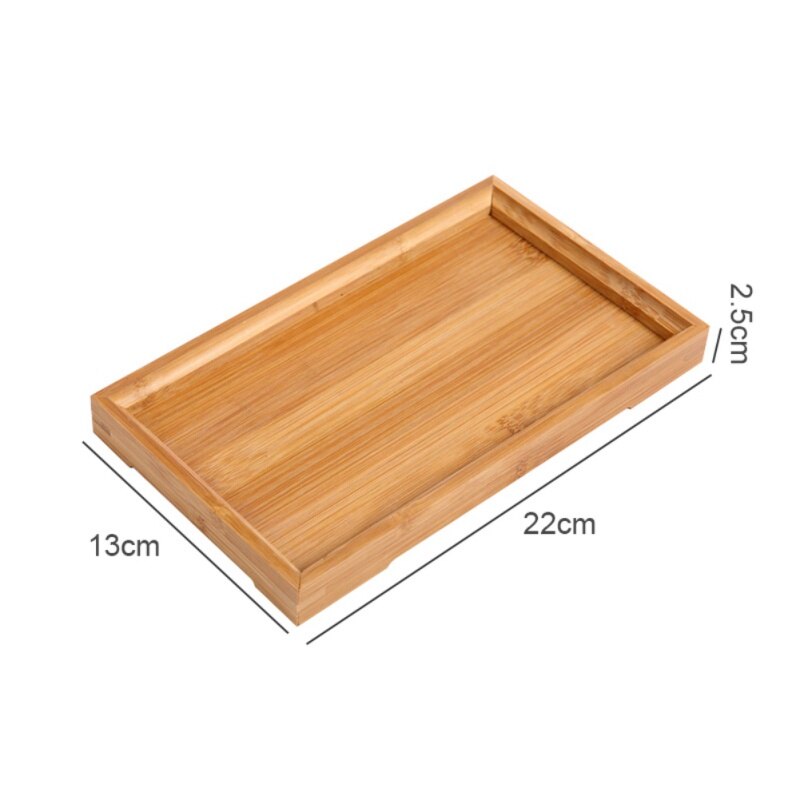 Wood Tea Tray Rectangular Bamboo Kung Fu Tea Tray Solid Wood Household Water Cup Tray Japanese Wooden Bread Wooden Dinner Plate - Provence Home Living Store