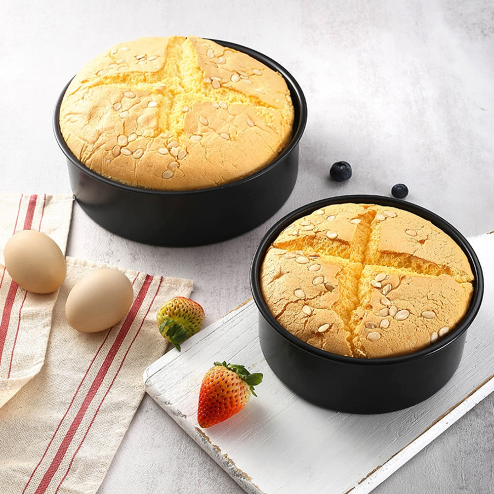 4/6/8inch Round Tart Mold Removable Bottom Pie Pan Chiffon Layer Cake Mold Live Bottom Non-stick Baking Tray Kitchen Accessories - Provence Home Living Store