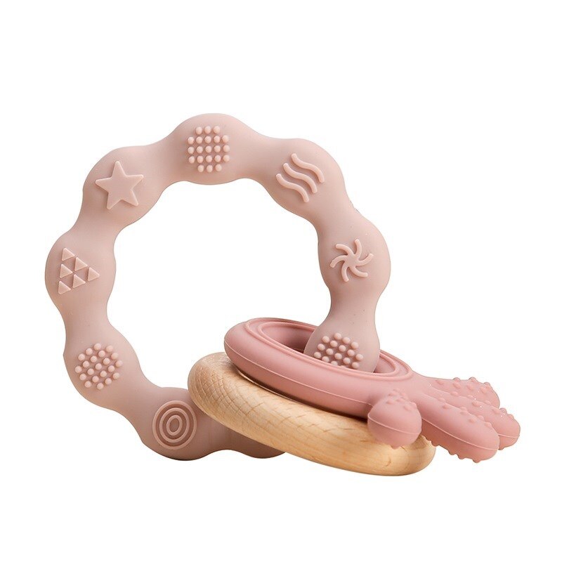 1Pcs Baby Silicone Teether Ring BPA Free Rattles Bracelet Food Grade Newborn Baby Accessories Cartoon Silicone Teething Toys - Provence Home Living Store