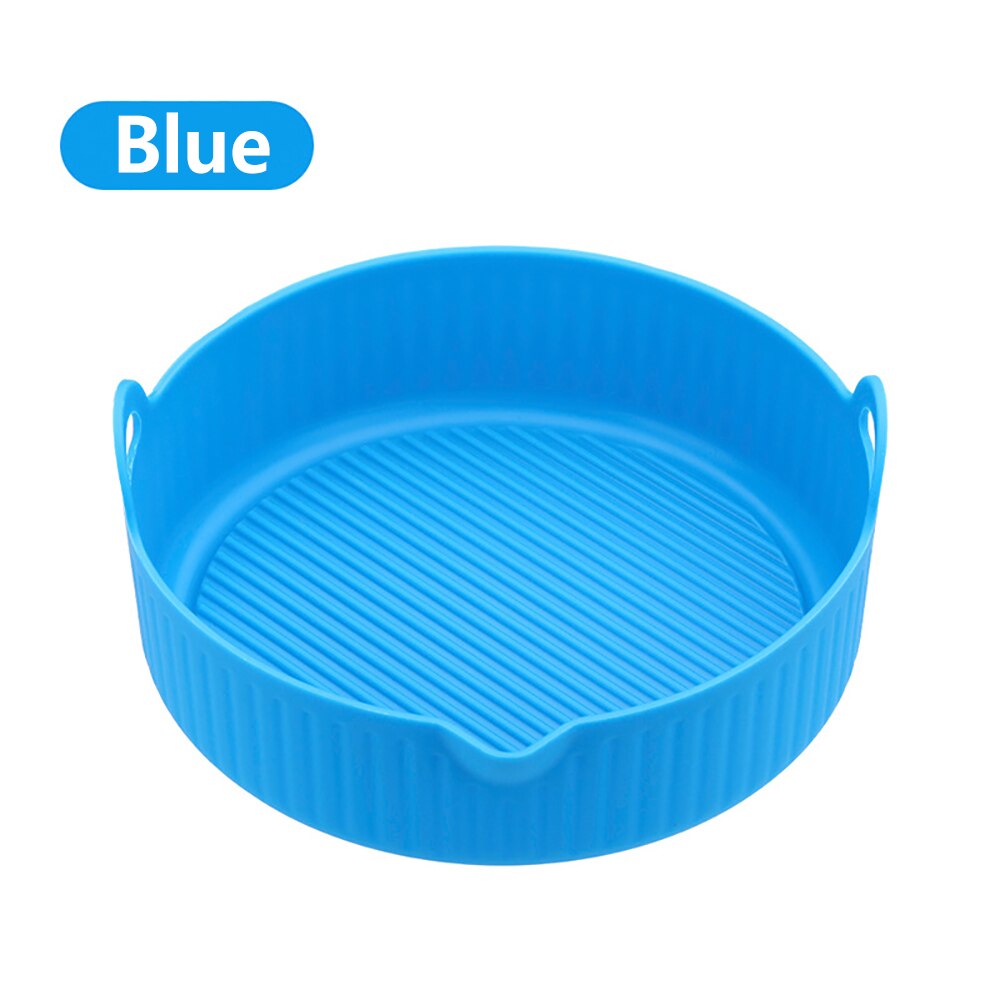 Round Air Fryers Oven Baking Tray Fried Chicken Basket Mat Air Fryer Silicone Pot Replacement Grill Pan Kitchen Accessories - Provence Home Living Store