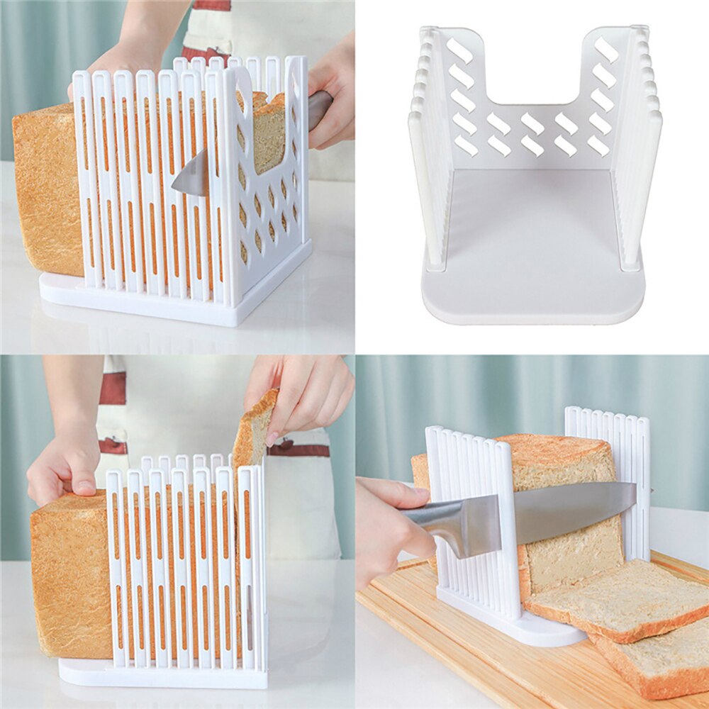 Adjustable Toast Slicer Bread Cutter Foldable Homemade DIY Loaf Bread Slicing Baking Tools Accessories Kitchen Gadget - Provence Home Living Store