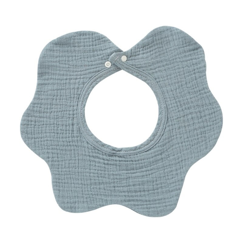 360 Degree Rotation Newborn Burp Cloth Solid Color Baby Flower Shape Feeding Bib Pure Cotton Adjustable Saliva Towel Apron Bibs - Provence Home Living Store