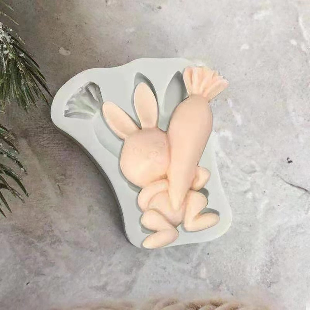 Easter Rabbit Egg Fondant Silicone Mold Carrot Cake Decorating Tools Chocolate Cookies Baking Mould Egg DIY Clay Baking Mold - Provence Home Living Store