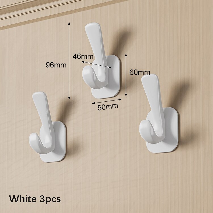 Multi-purpose Wall Hook Door Keys Cloth Coat Hook Bathroom Towel Robe Hanger Hook Handbag Hook Adhesive Home Storage Hook - Provence Home Living Store