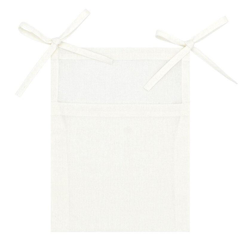 1pc Linen Baby Bed Hanging Storage Bag Newborn Crib Organizer Pocket Baby Bedside Diaper Bag Nappy Toys Bags for Kids Bedding - Provence Home Living Store