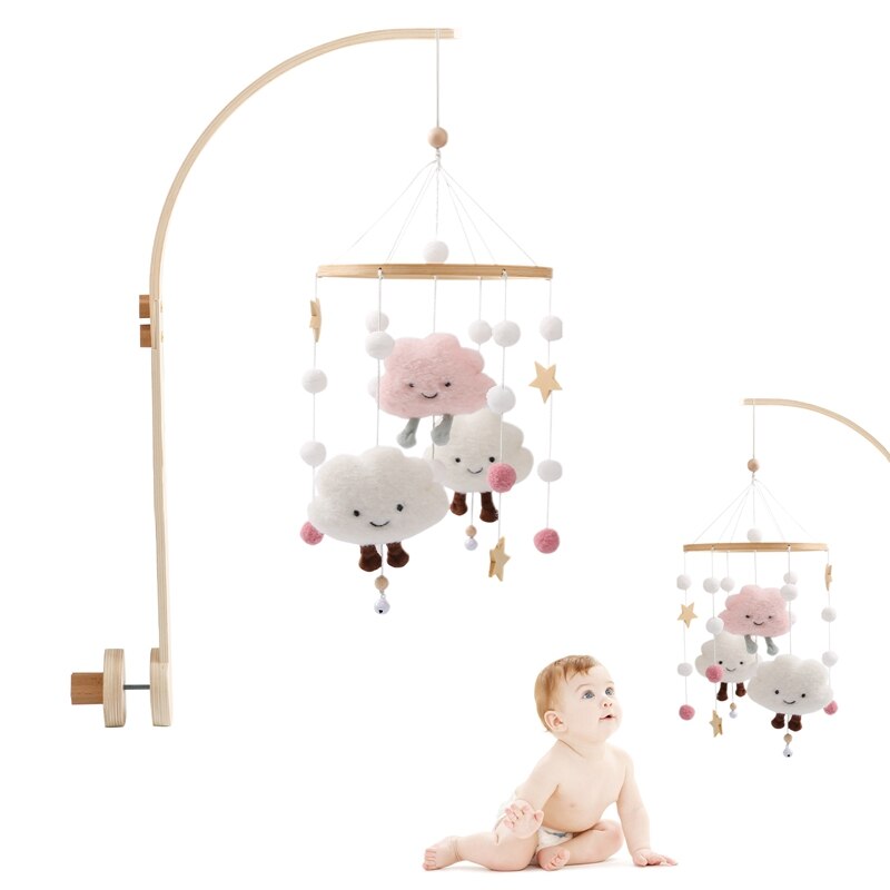 Baby Rattle Toy 0-12 Months Wooden Mobile On The Bed Newborn Music Box Bed Bell Hanging Toys Holder Bracket Infant Crib Toy Gift - Provence Home Living Store