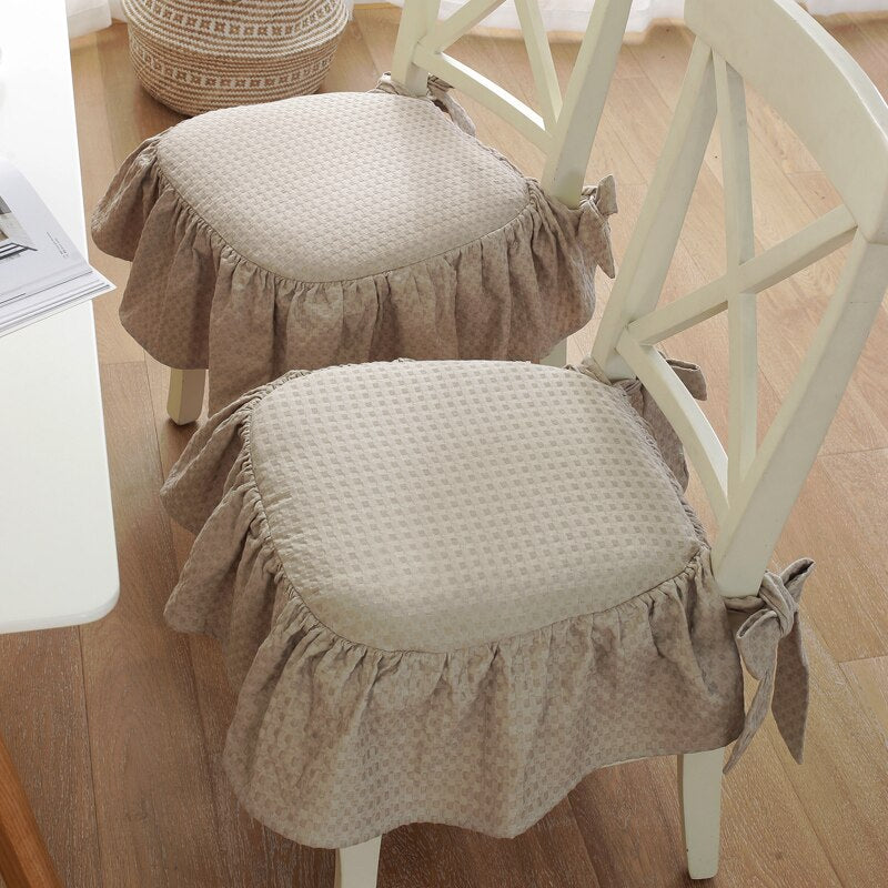 1 piece Sweet princess frill cotton chair cushion seat mat dinning chair mat office chair cushions home decor handmade chair mat - Provence Home Living Store