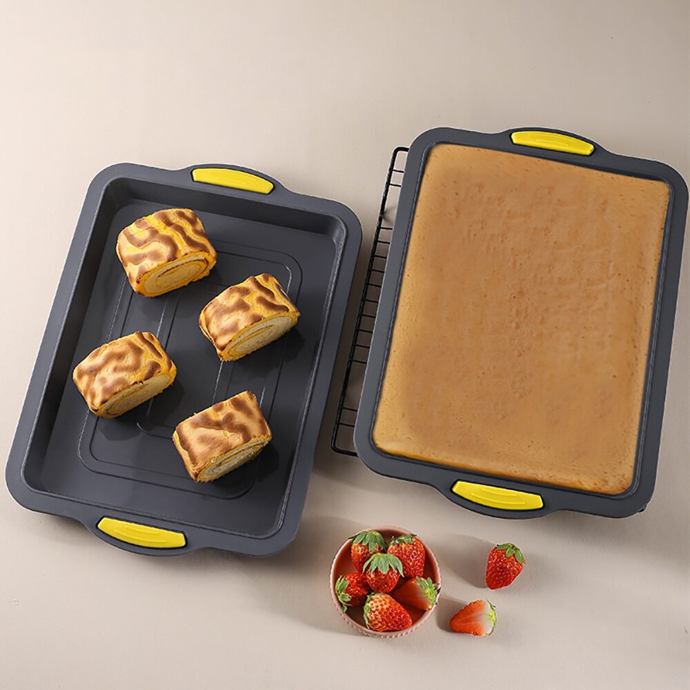 Square Silicone Baking Tray Pan Mold Bread Pan Cake Mould Bakeware Mould DIY Pan Form High Temperature Resistant Cake Tools - Provence Home Living Store