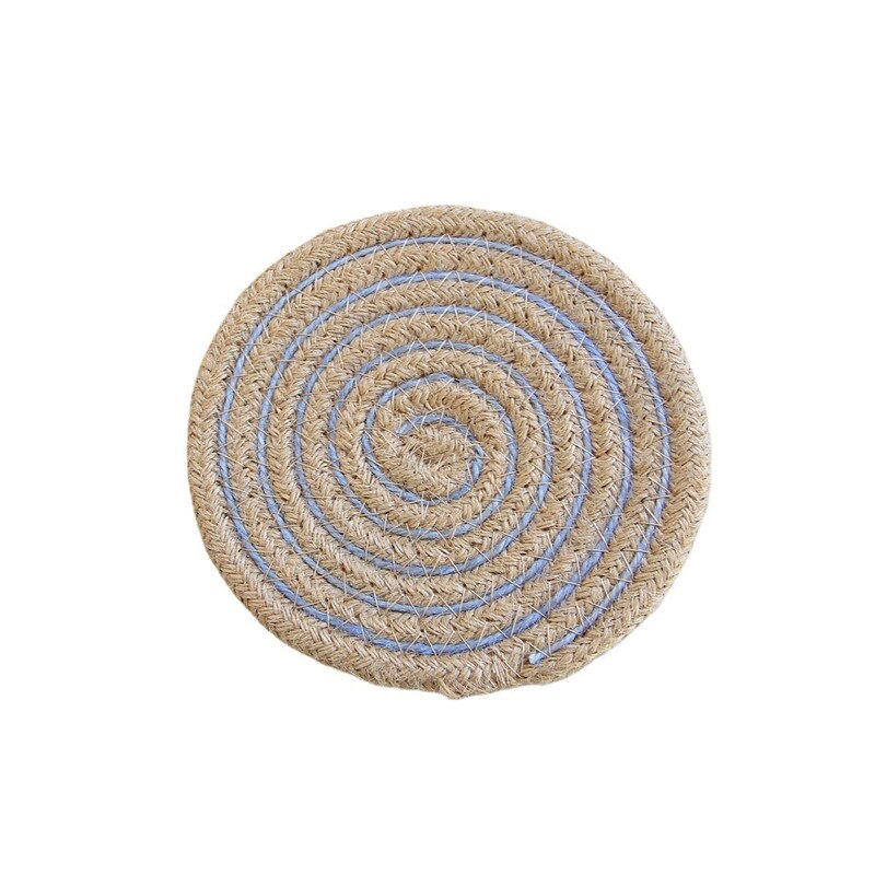 Hand Woven Round Placemats Jute Cotton Rope Twine Coaster Cup Bowl Plate Table Mat Insulation Pad Pot Holder Kitchen Accessories - Provence Home Living Store