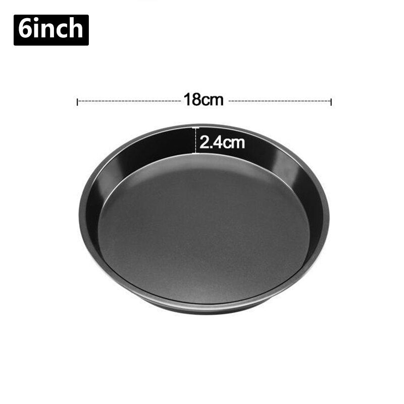 Nonstick Carbon Steel Pizza Crisper Trays Baking Pan Round Deep Dish Plate Bakewave Mould for Air Fryer Oven Kitchen Tools - Provence Home Living Store