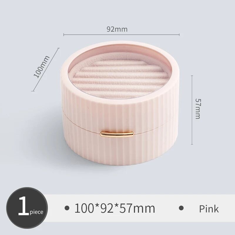 Portable Jewelry Storage Box Exquisite Travel Earrings Necklace Ring Holder Organizer Candy Color Small Jewelry Case - Provence Home Living Store