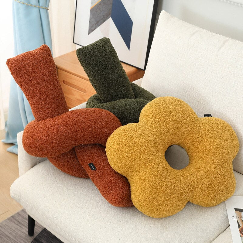 INS Nordic Luxury Flower Knot Ball Plush Pillow Baby Bed Cushion Living Room Sofa Decorative Throw Pillows Kids Toys Photo Props - Provence Home Living Store