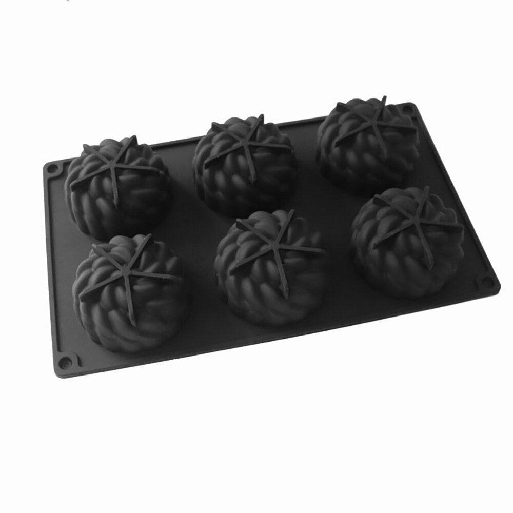 6-cavity Santa Ana Flower Cake Mold Glaze Sandblasting Mousse Mold French Dessert Silicone Mold Silicone Bakeware Candle Tools - Provence Home Living Store