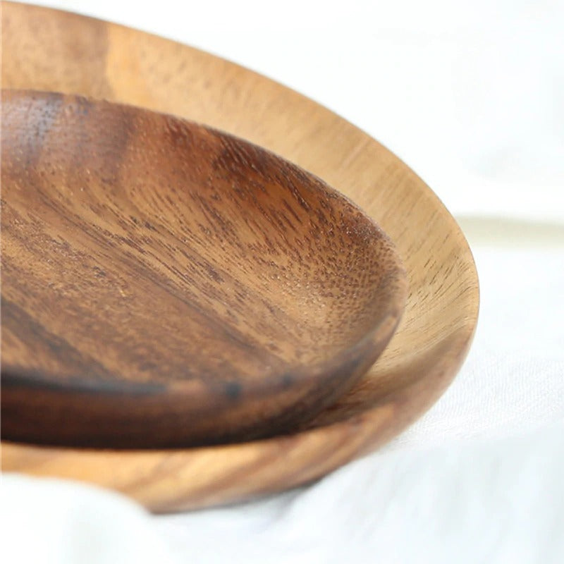 Solid Wood Round Plate - Provence Home Living Store