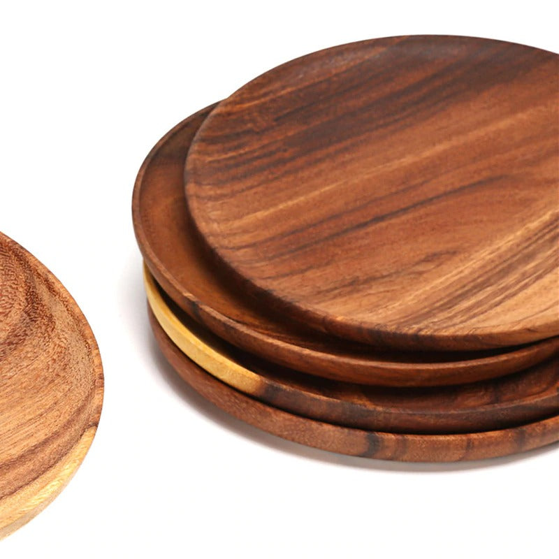 Solid Wood Round Plate - Provence Home Living Store