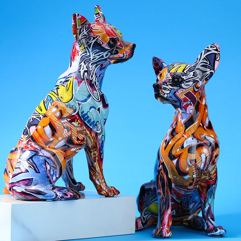 Creative Color Dog Statue - Provence Home Living Store