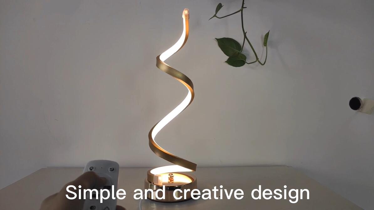 LED Spiral Table Lamp Curved Desk Bedside Lamp - Provence Home Living Store