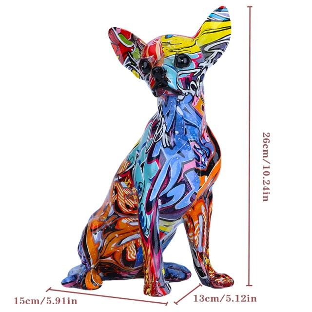 Creative Color Dog Statue - Provence Home Living Store