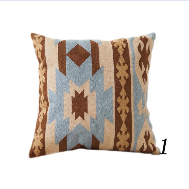 Kilim Pattern Cushion Cover Embroidery Throw Pillow Cover For Sofa - Provence Home Living Store