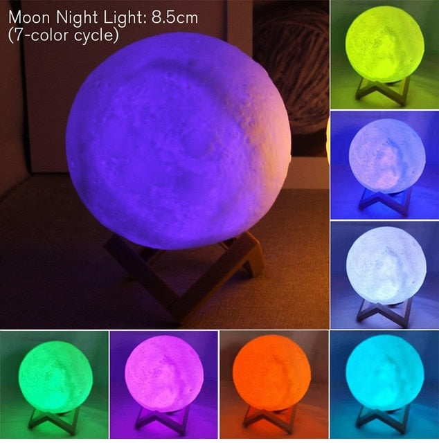 LED Battery Powered Moon Lamp - Provence Home Living Store