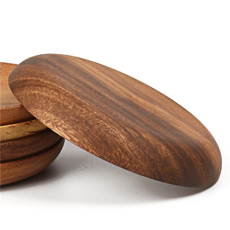 Solid Wood Round Plate - Provence Home Living Store