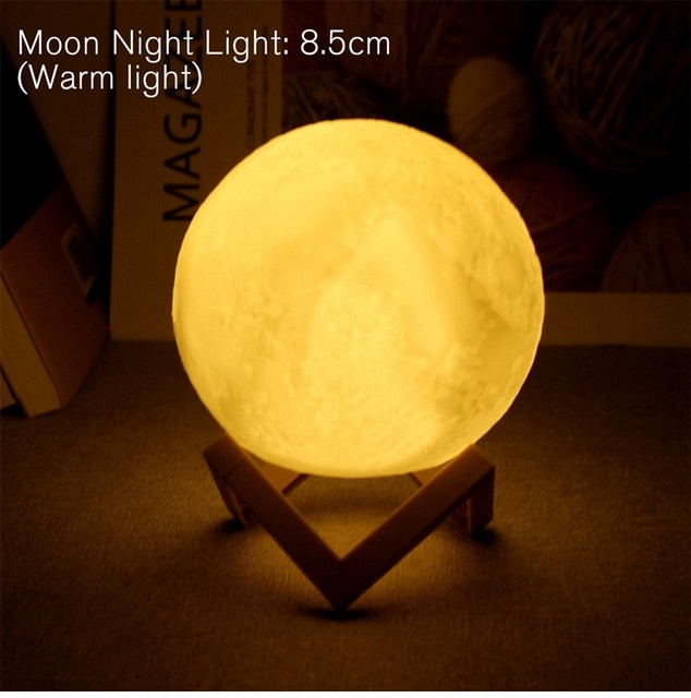 LED Battery Powered Moon Lamp - Provence Home Living Store